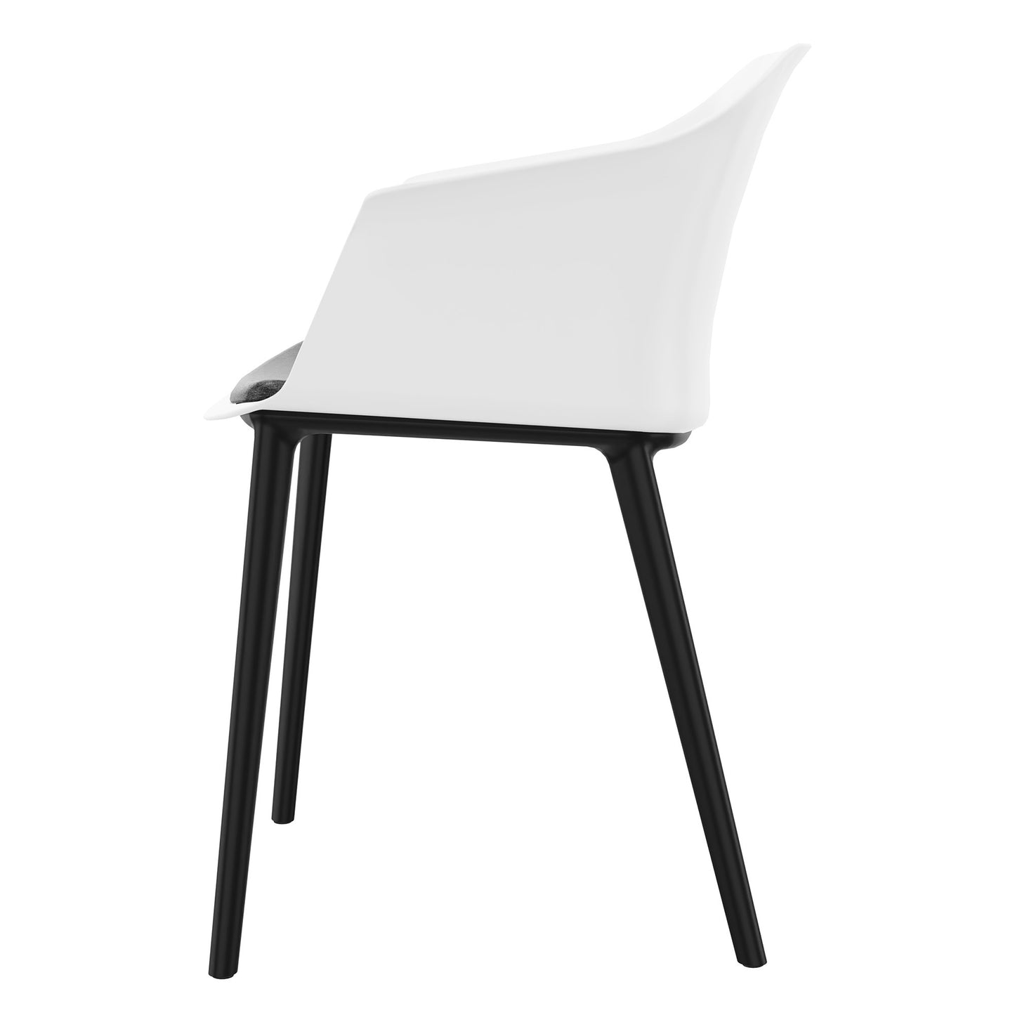 POLYTONE-C Sedia per visitatori e conferenze, colore bianco