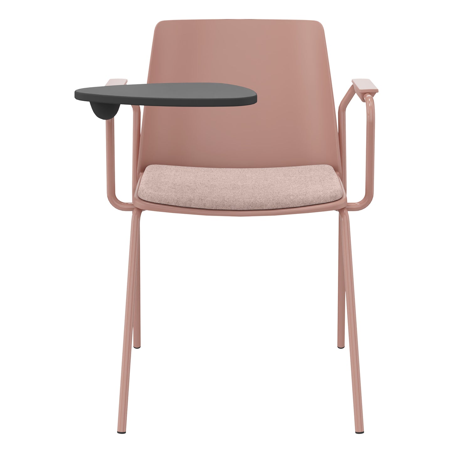 POLYTONE-L Visiteur et chaise de conférence avec table pliante, couleur altrosa