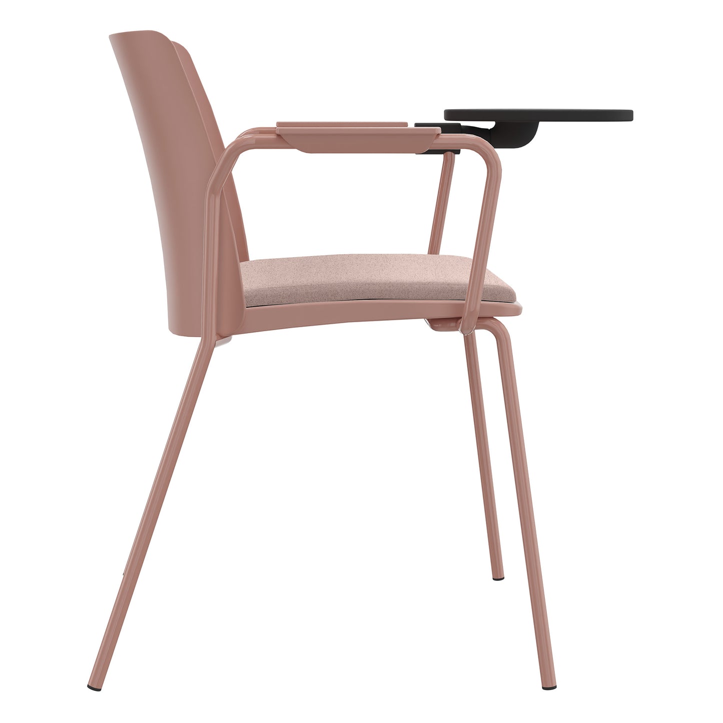 POLYTONE-L Visiteur et chaise de conférence avec table pliante, couleur altrosa