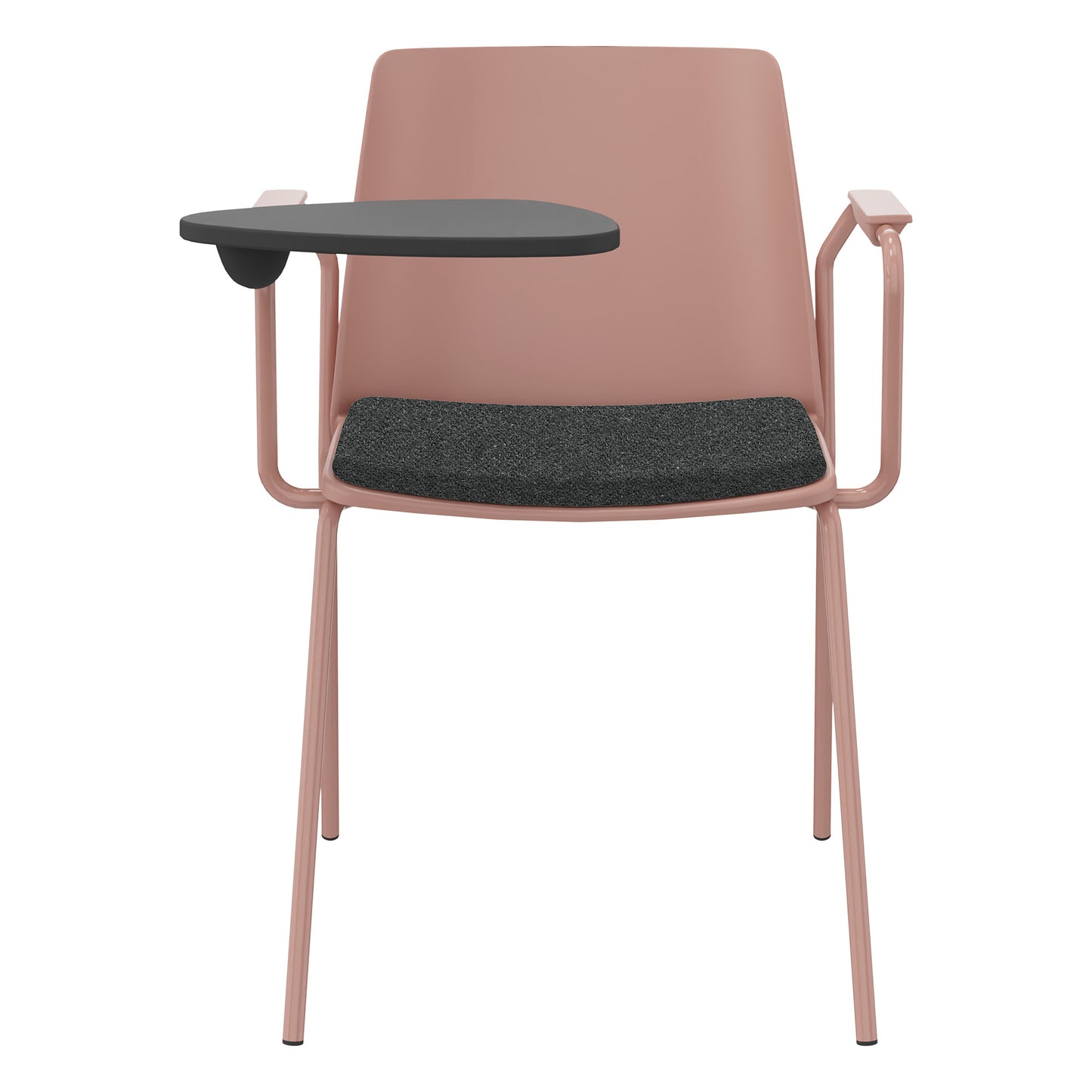 POLYTONE-L Visiteur et chaise de conférence avec table pliante, couleur altrosa