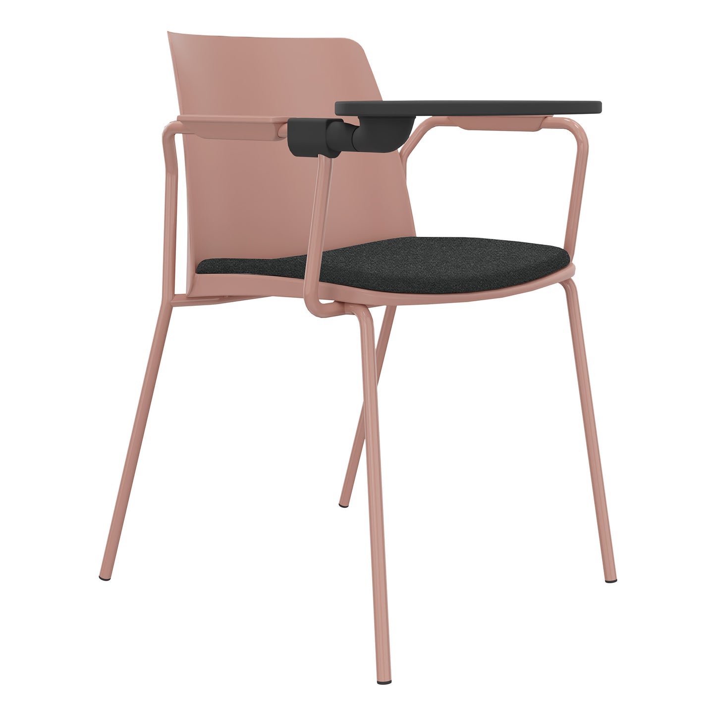 POLYTONE-L Visiteur et chaise de conférence avec table pliante, couleur altrosa