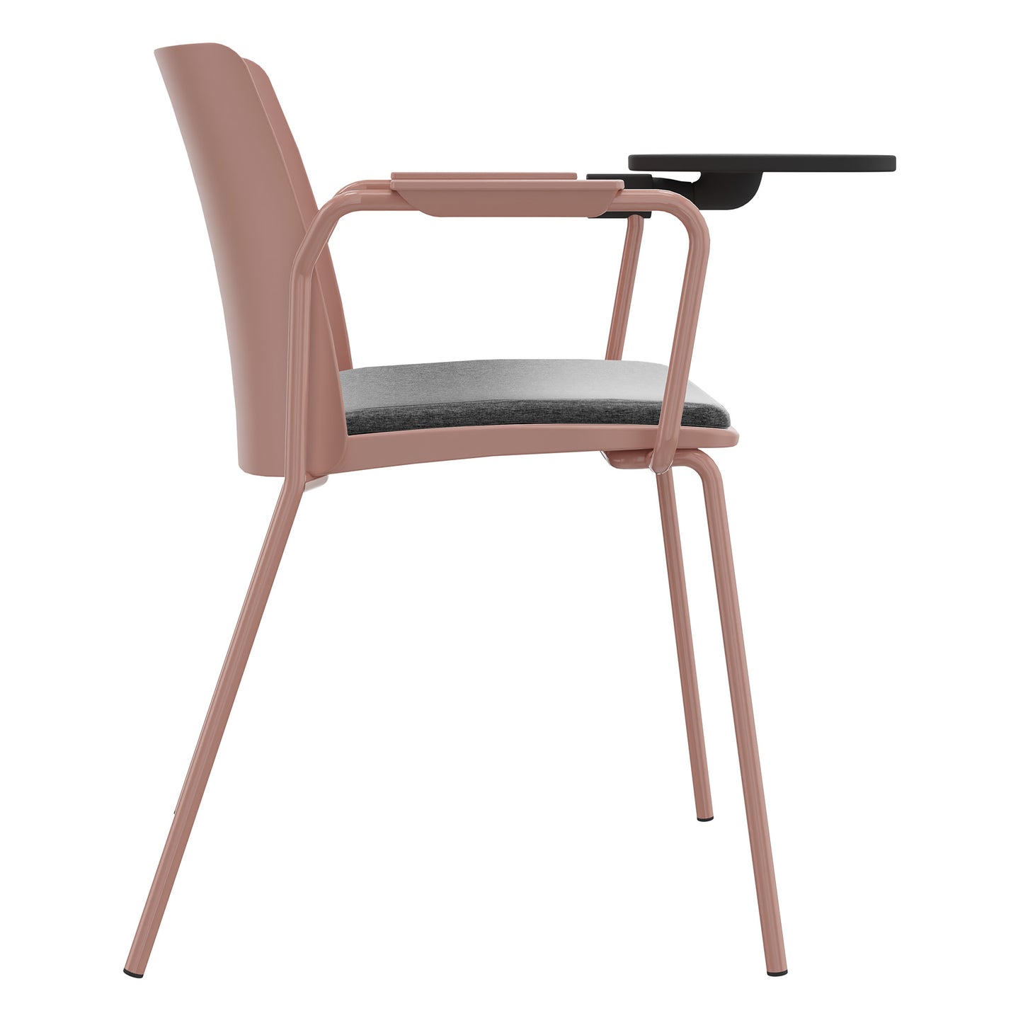 POLYTONE-L Visiteur et chaise de conférence avec table pliante, couleur altrosa