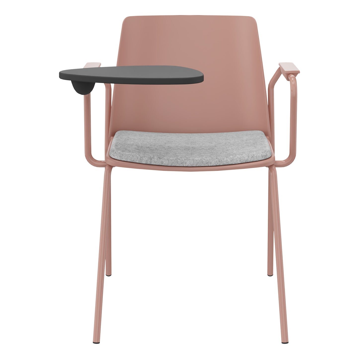 POLYTONE-L Visiteur et chaise de conférence avec table pliante, couleur altrosa