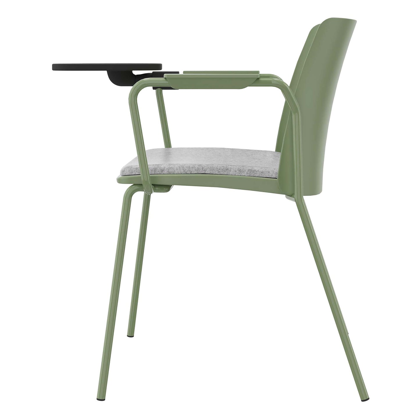 POLYTONE-L Visiteur et chaise de conférence avec table pliante, couleur Avocadrün