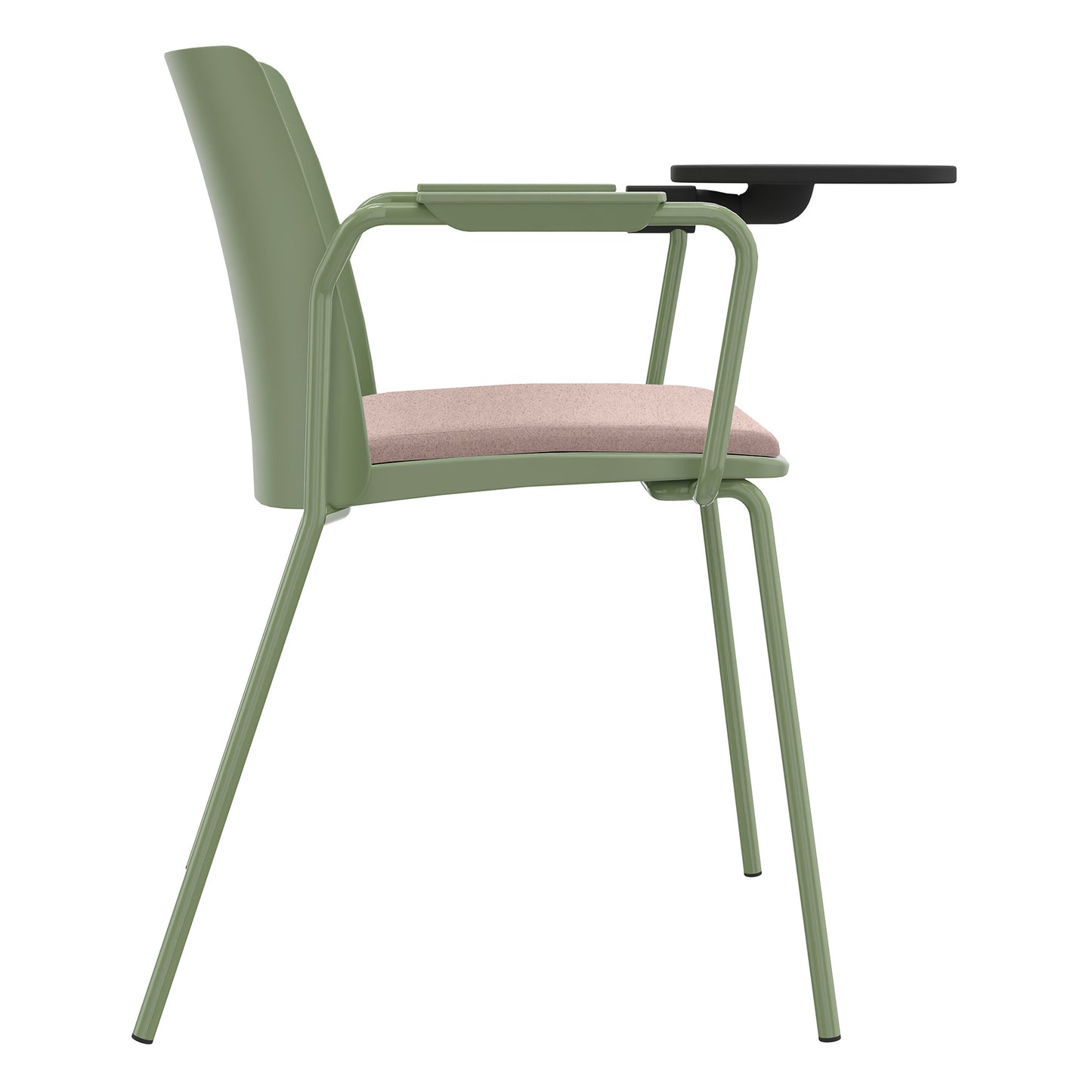 POLYTONE-L Visiteur et chaise de conférence avec table pliante, couleur Avocadrün