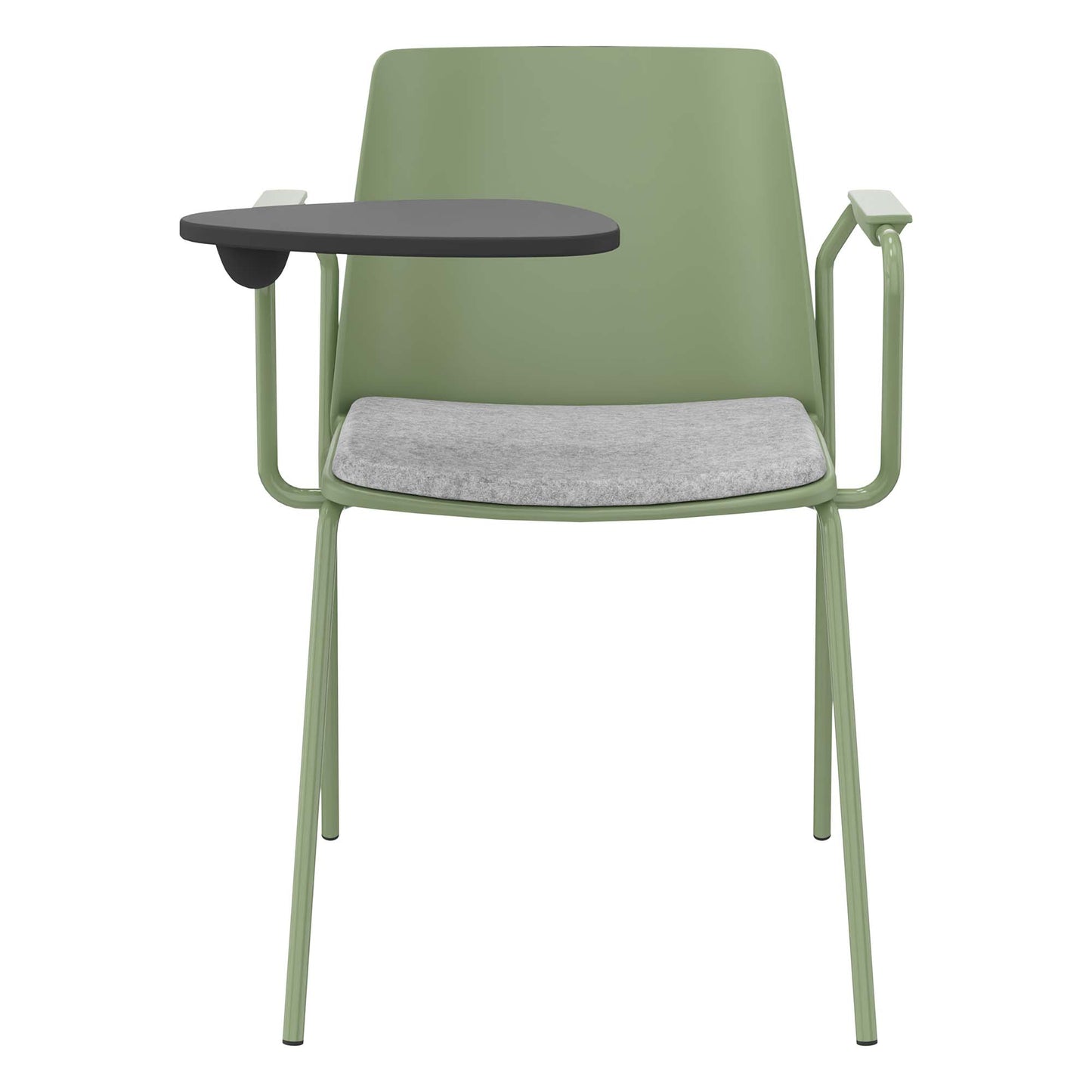POLYTONE-L Visiteur et chaise de conférence avec table pliante, couleur Avocadrün
