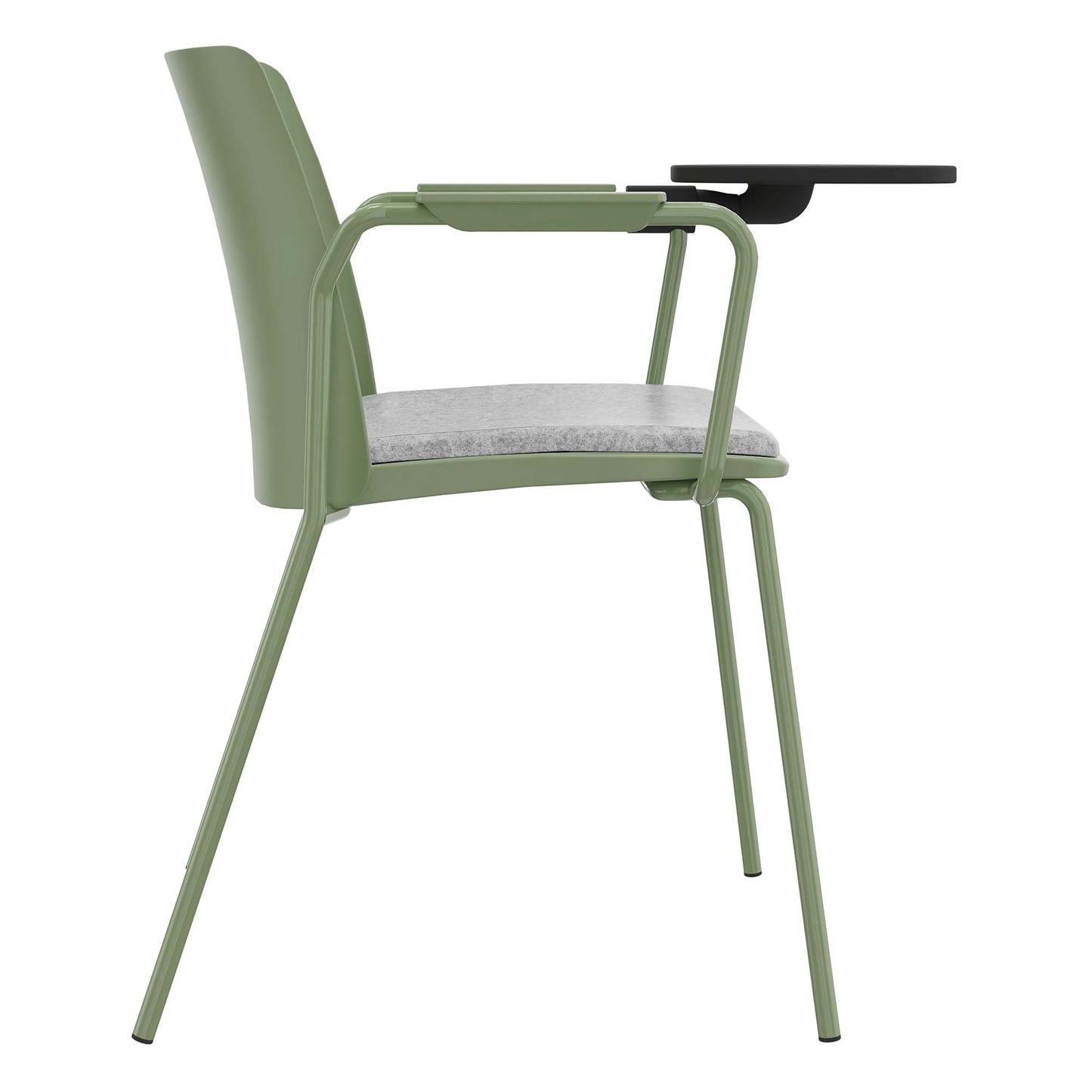 POLYTONE-L Visiteur et chaise de conférence avec table pliante, couleur Avocadrün