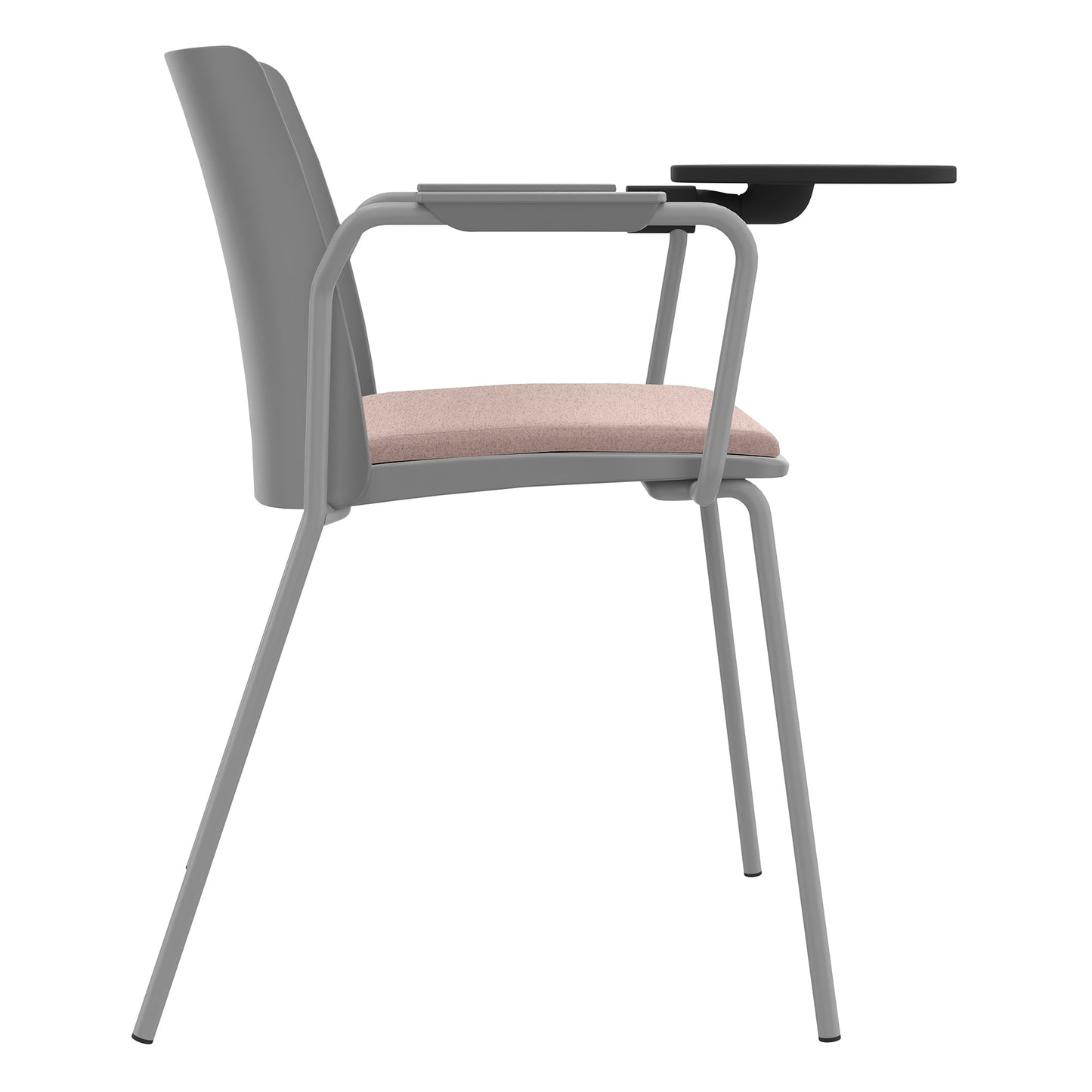 POLYTONE-L Visiteur et chaise de conférence avec table pliante, gris couleur