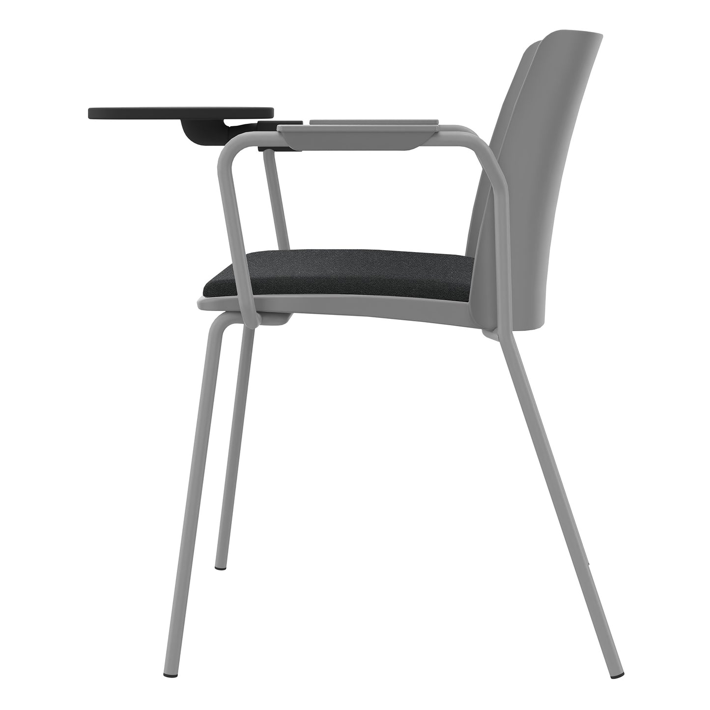 POLYTONE-L Visiteur et chaise de conférence avec table pliante, gris couleur