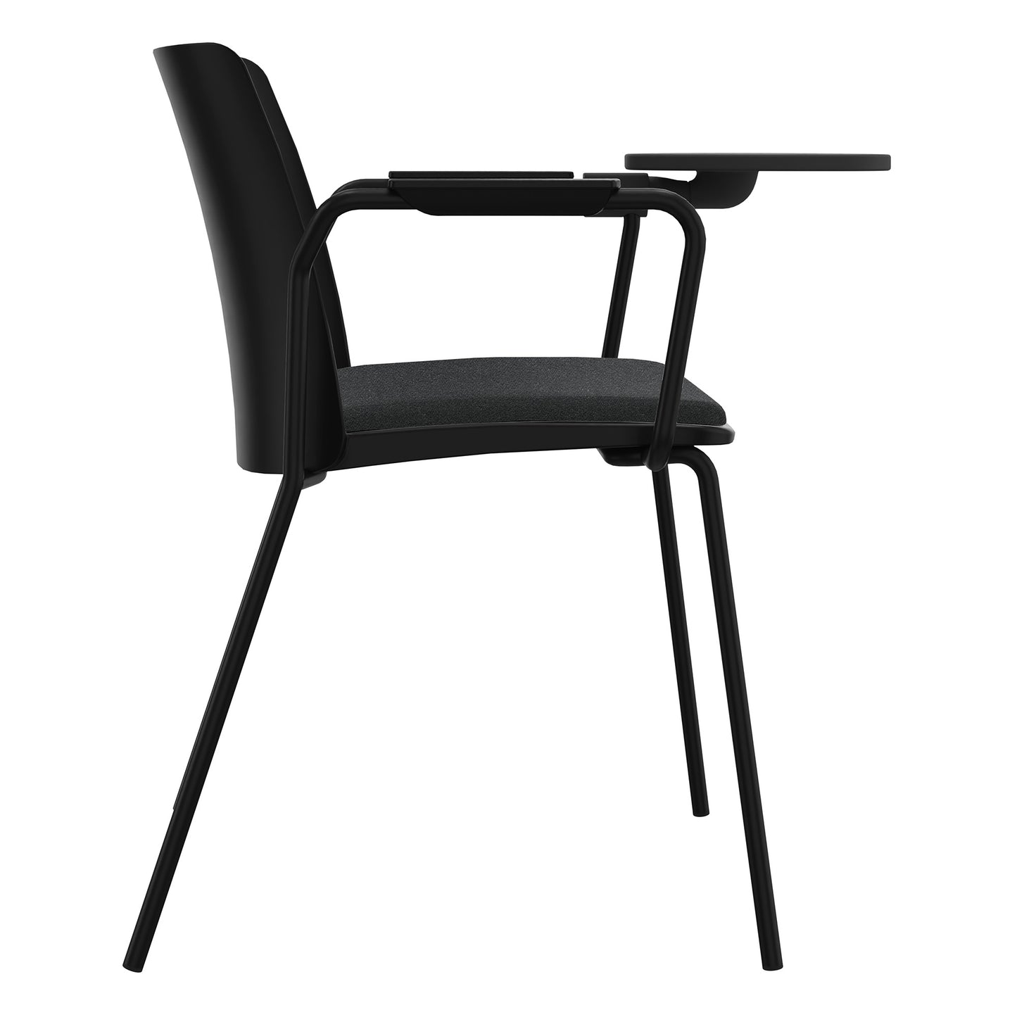 POLYTONE-L Visiteur et chaise de conférence avec table pliante, couleur noire