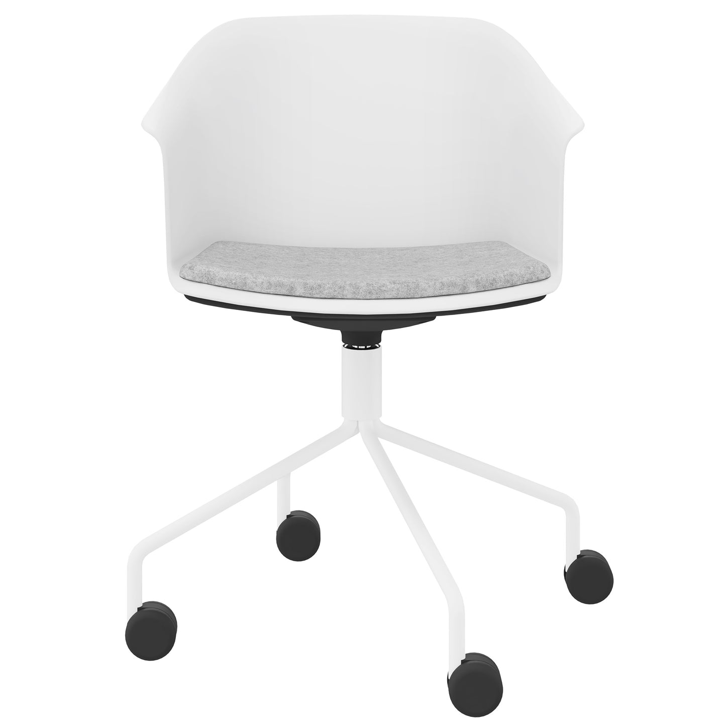 POLYTONE-C Visiteur et président de conférence Rollable | Cadre pyramide, couleur blanc