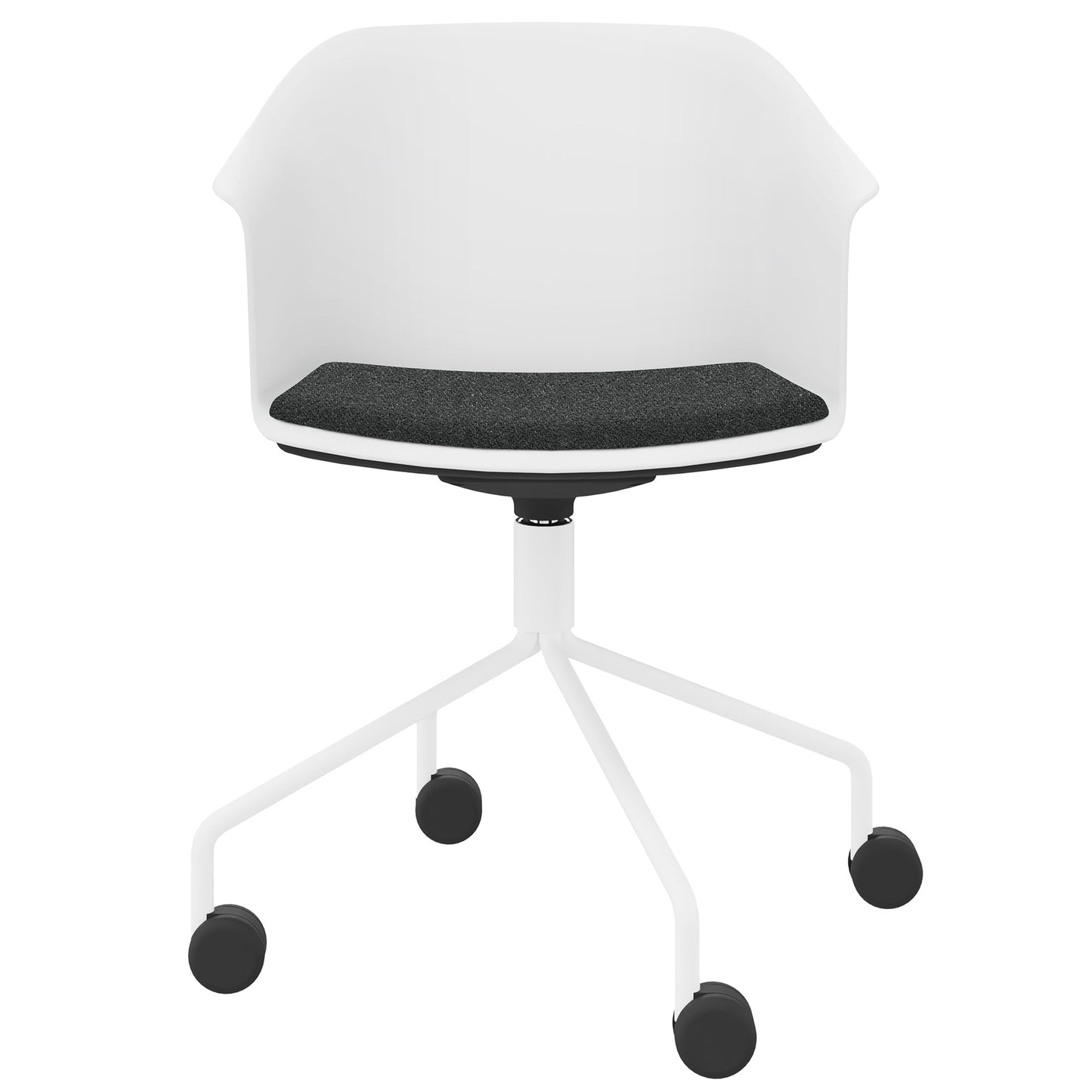 POLYTONE-C Visiteur et président de conférence Rollable | Cadre pyramide, couleur blanc