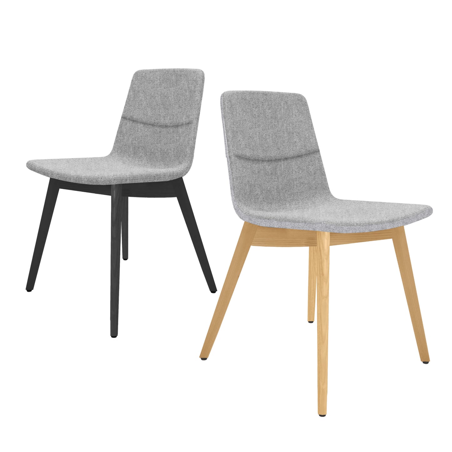 TWIST&SIT visitor and conference chair | Solid wood frame, wool cover VELITO
