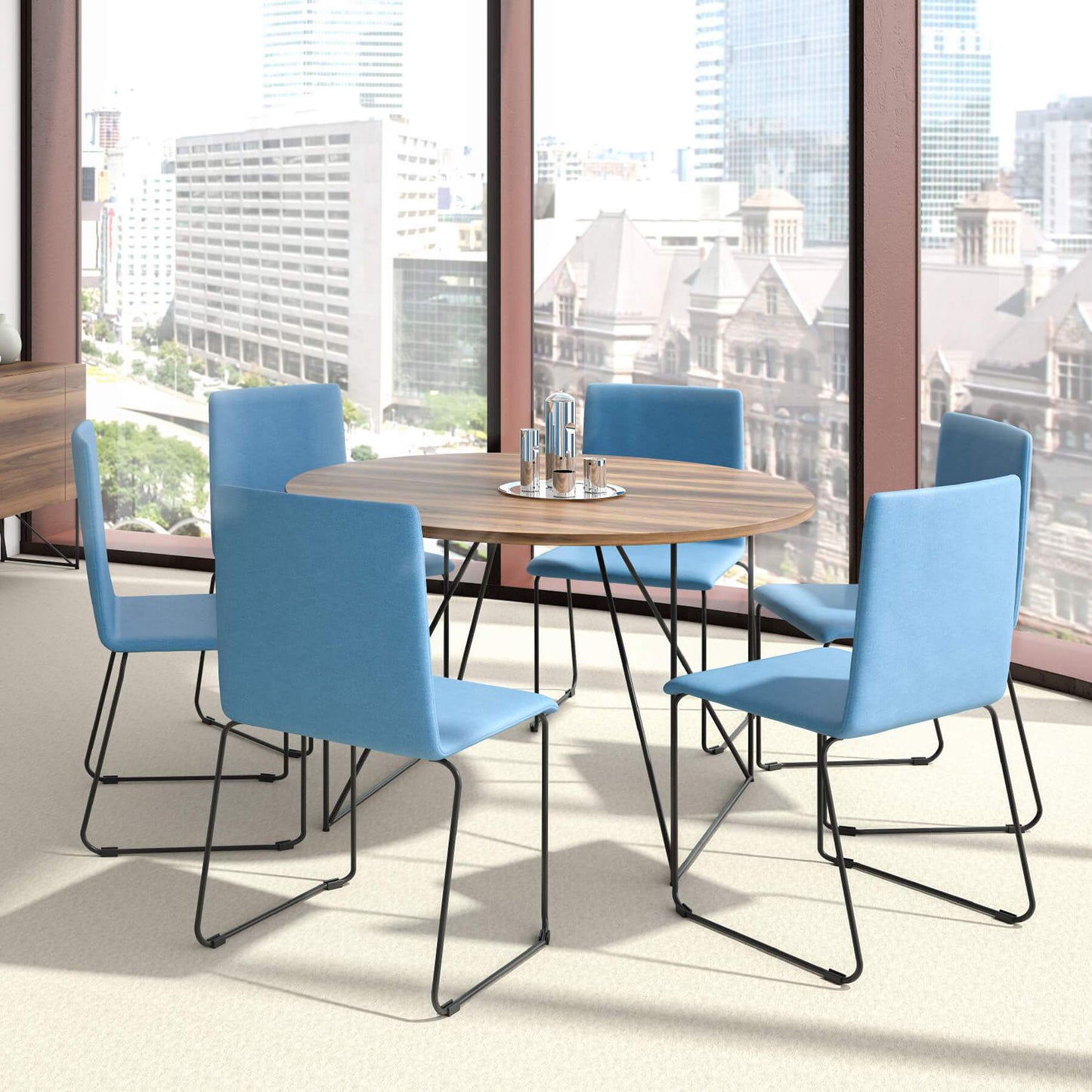 MOON visitor chair | Sled base, padded seat, cover materials BERTA / LUCIA / VELITO / SYNERGY