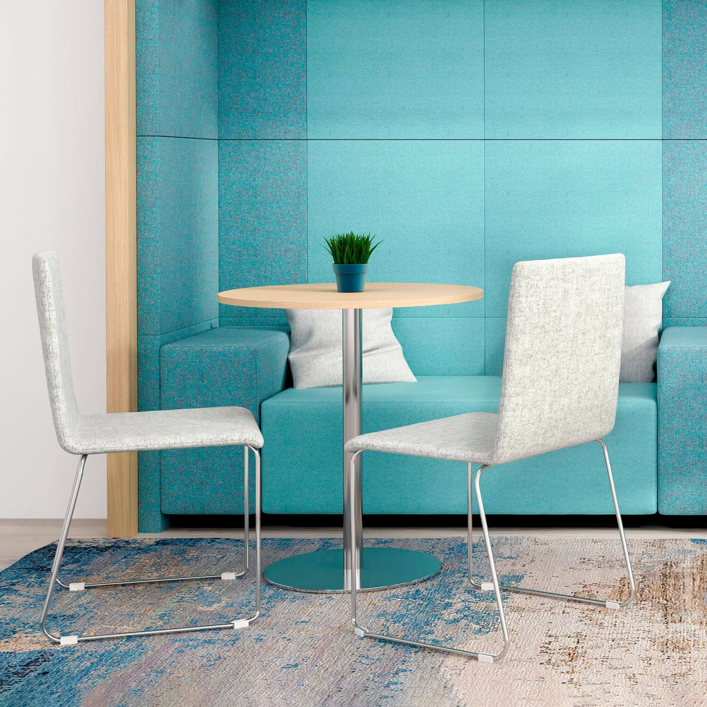 MOON visitor chair | Sled base, padded seat, cover materials BERTA / LUCIA / VELITO / SYNERGY
