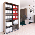 CHOICE Bücherregal | 5 OH, 1000 x 1820 mm, Nordeiche grau / Cubanitgrau - 1 Thumbnail Image