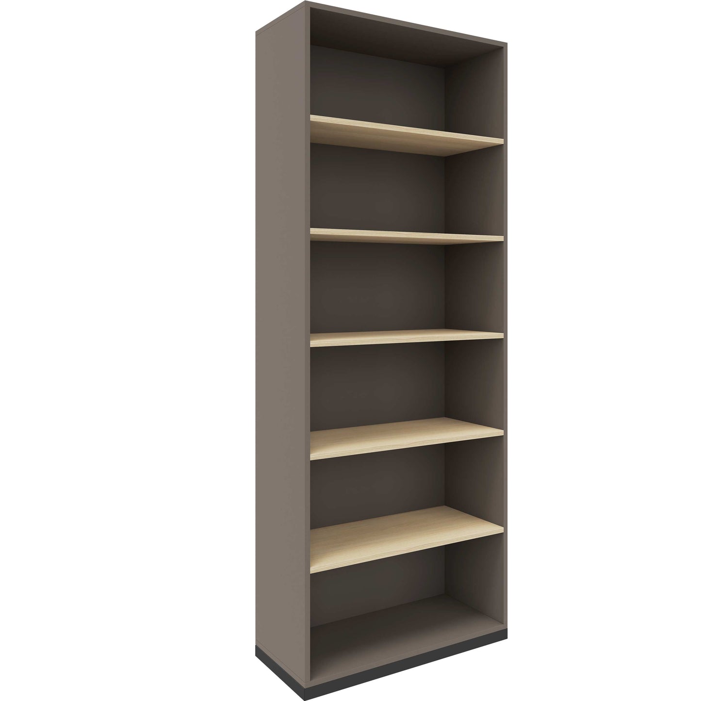 CHOICE Bücherregal | 6 OH, 800 x 2170 mm, Cubanitgrau / Sandesche