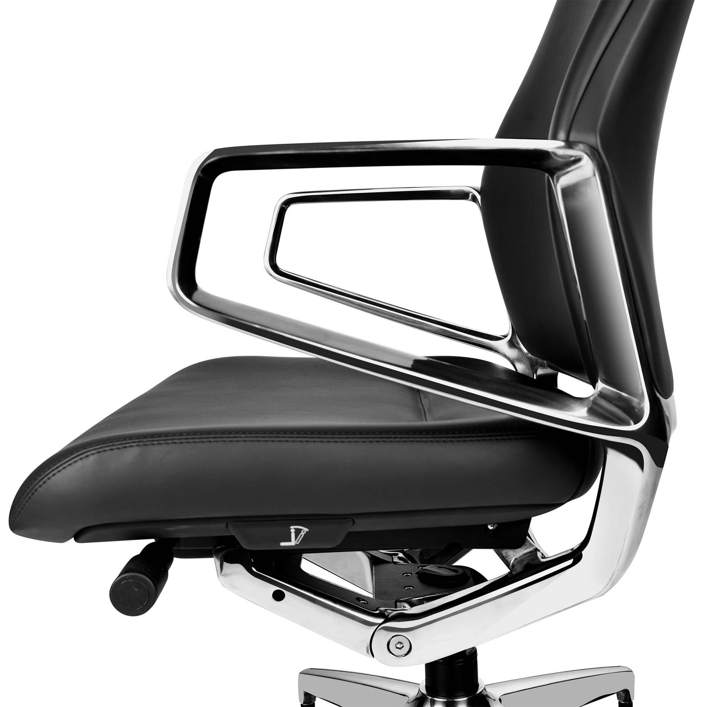 ARICO-A1 Chaise pivotante de bureau | Mécanique synchrone, noir