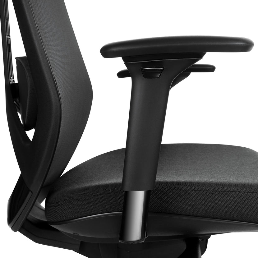 MESH 6 office swivel chair with headrest | Lordost support, mesh back, black