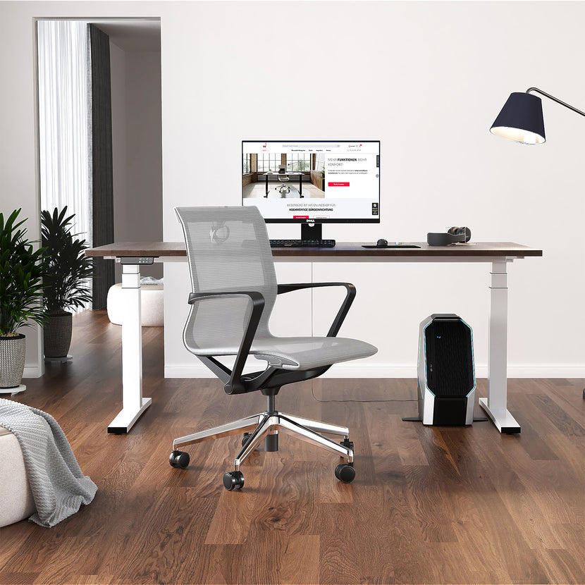 PROV Chaise oscillante de bureau | Retour du réseau respirant, mécanique de rocker, noir