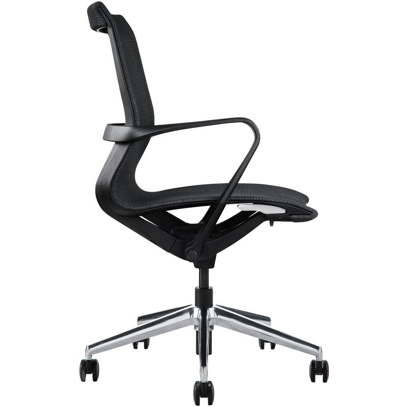 PROV Chaise oscillante de bureau | Retour du réseau respirant, mécanique de rocker, noir
