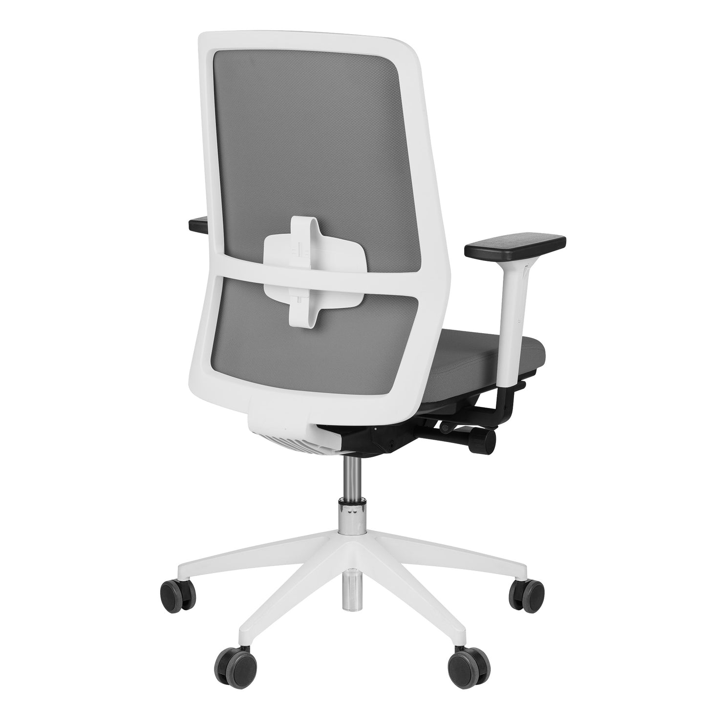 SURF office swivel chair | Synchronous mechanism, 3D armrests, brown-gray / metal gray