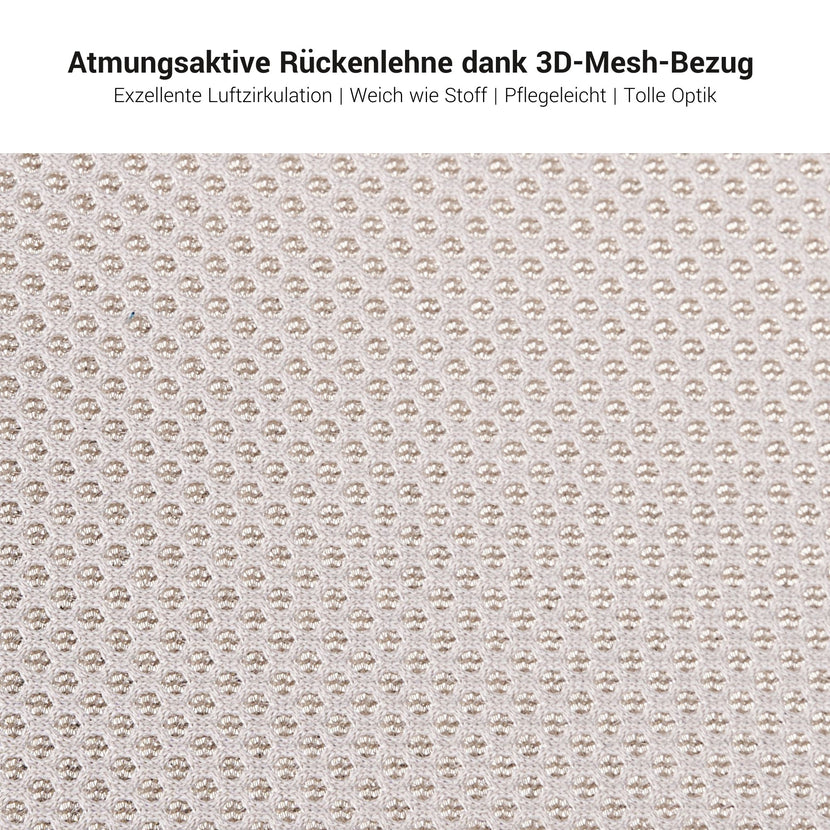 SURF Bürodrehstuhl | Synchronmechanik, 3D-Armlehnen, Cappuchino / Baumwollgrau