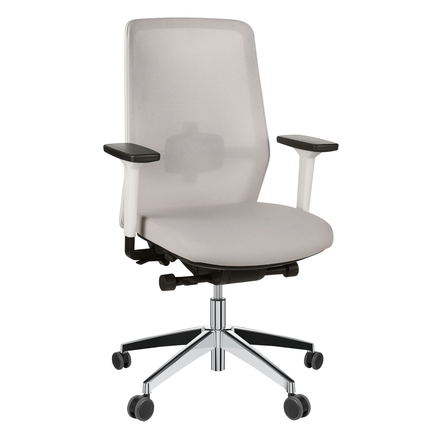 SURF office swivel chair | Synchronous mechanism, 3D armrests, cappuccino / cotton gray