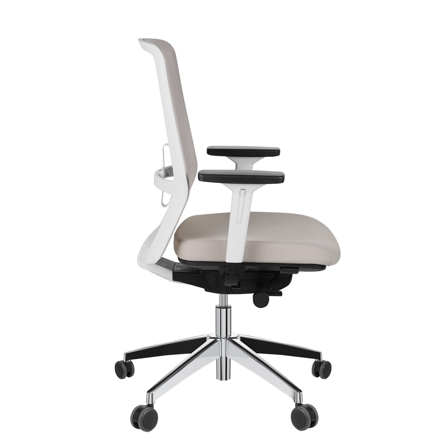 SURF office swivel chair | Synchronous mechanism, 3D armrests, cappuccino / cotton gray