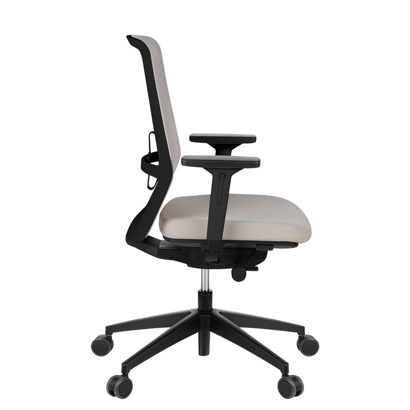 SURF office swivel chair | Synchronous mechanism, 3D armrests, cappuccino / cotton gray