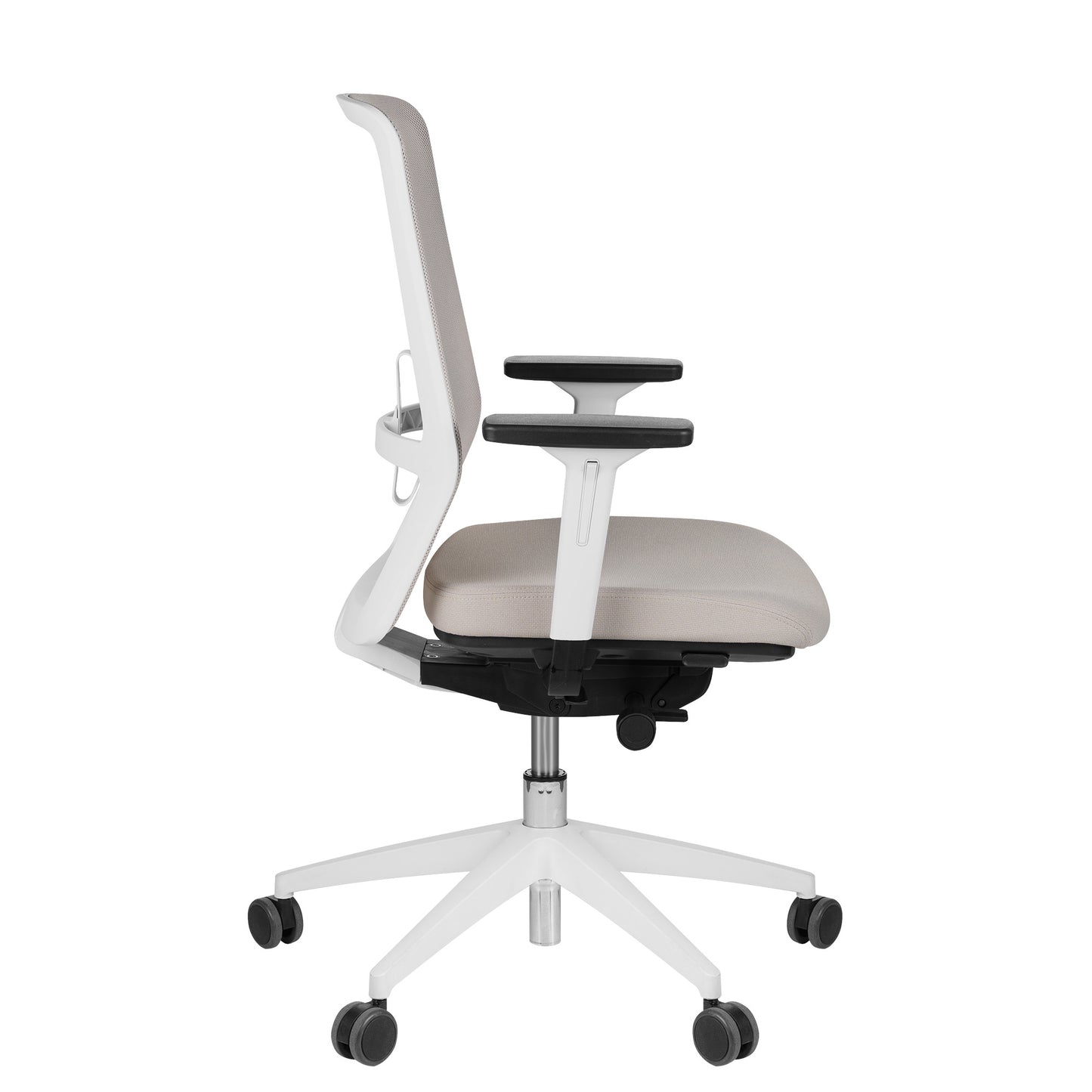 SURF office swivel chair | Synchronous mechanism, 3D armrests, cappuccino / cotton gray