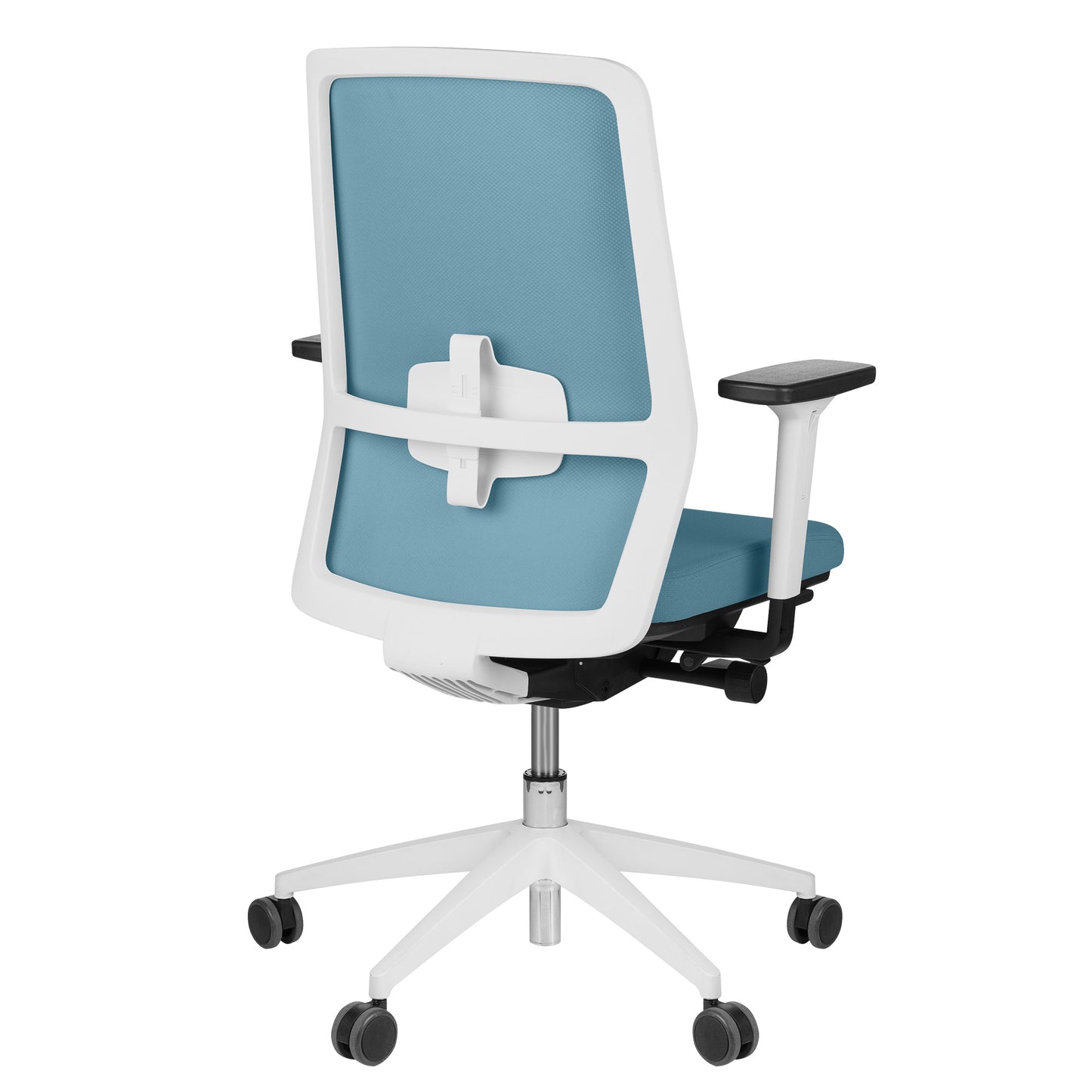 SURF office swivel chair | Synchronous mechanism, 3D armrests, sky blue / azure blue