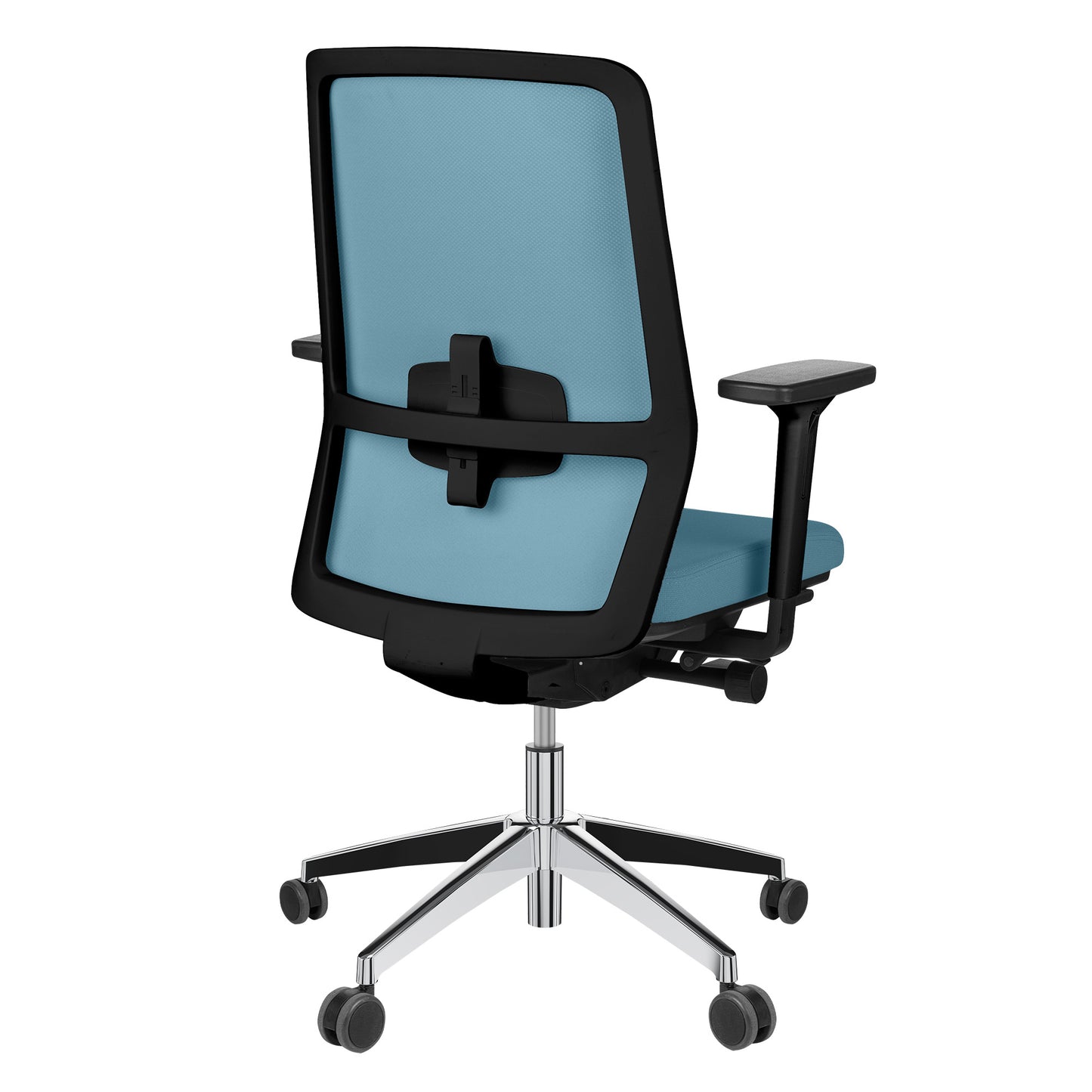 SURF office swivel chair | Synchronous mechanism, 3D armrests, sky blue / azure blue