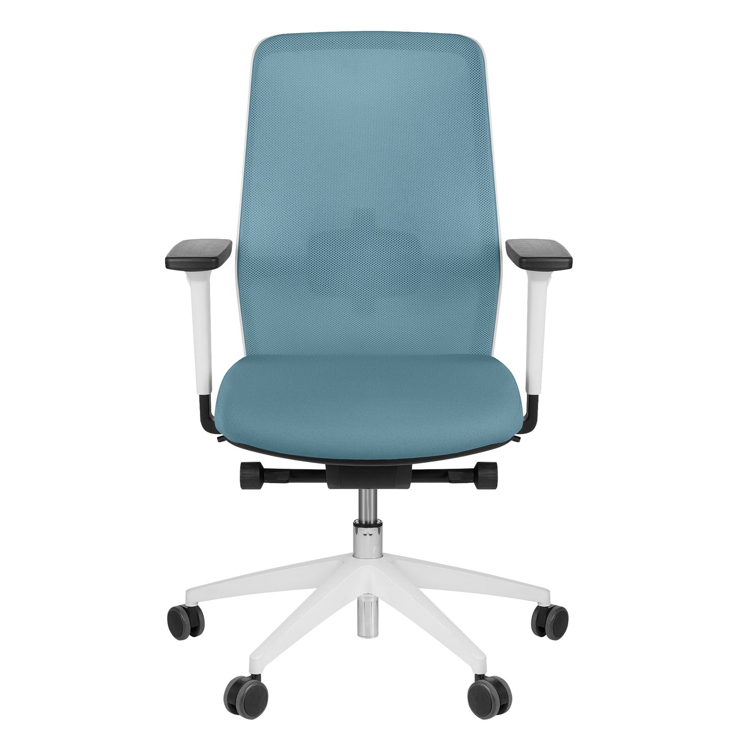 SURF office swivel chair | Synchronous mechanism, 3D armrests, sky blue / azure blue