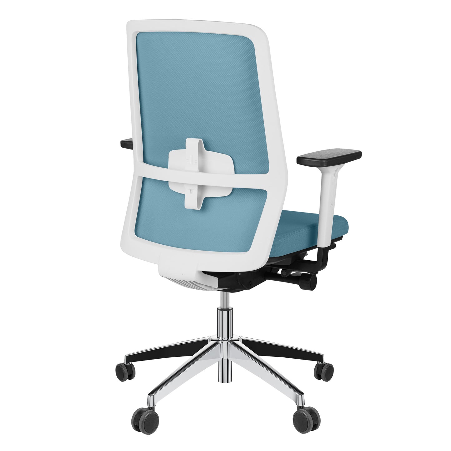 SURF office swivel chair | Synchronous mechanism, 3D armrests, sky blue / azure blue
