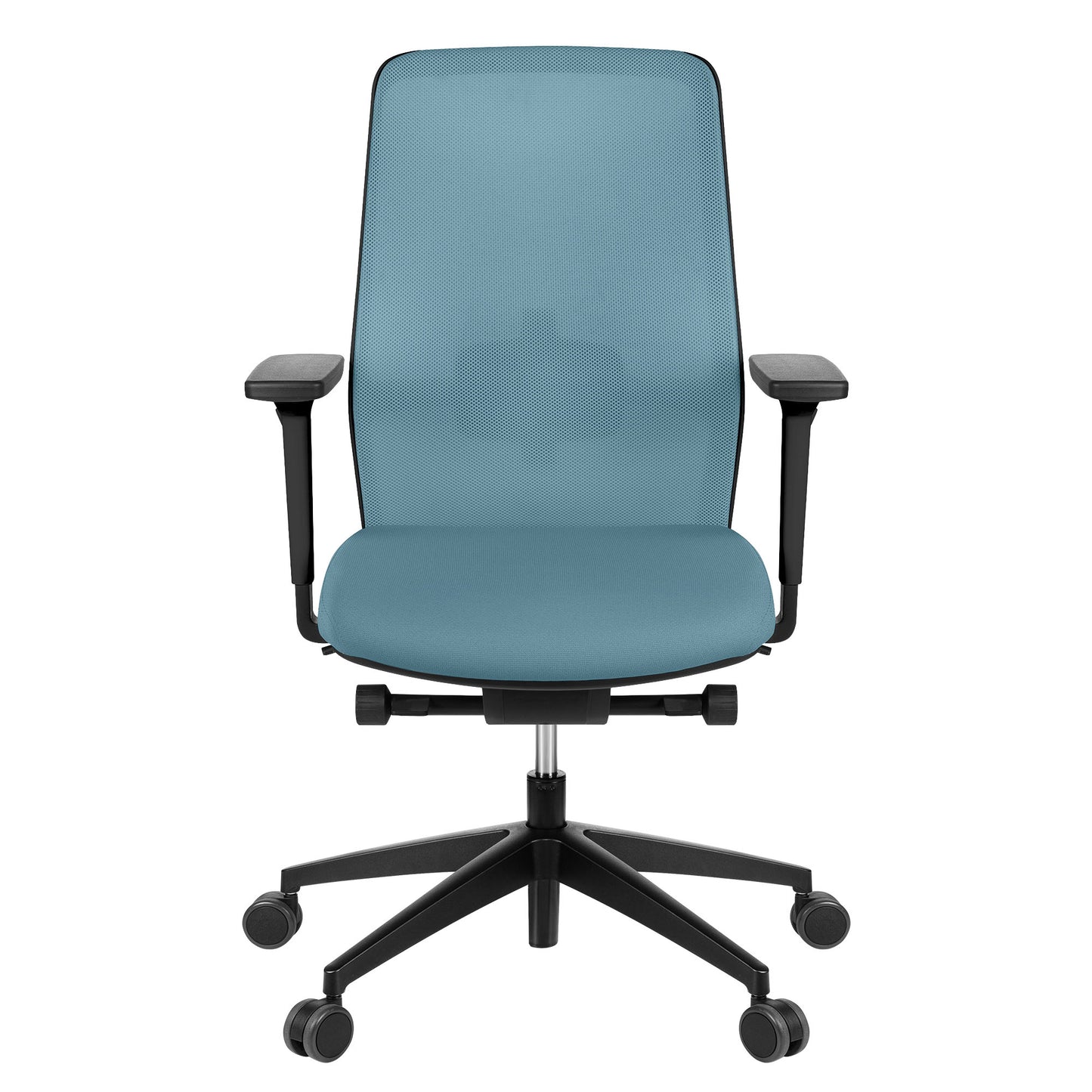 SURF office swivel chair | Synchronous mechanism, 3D armrests, sky blue / azure blue