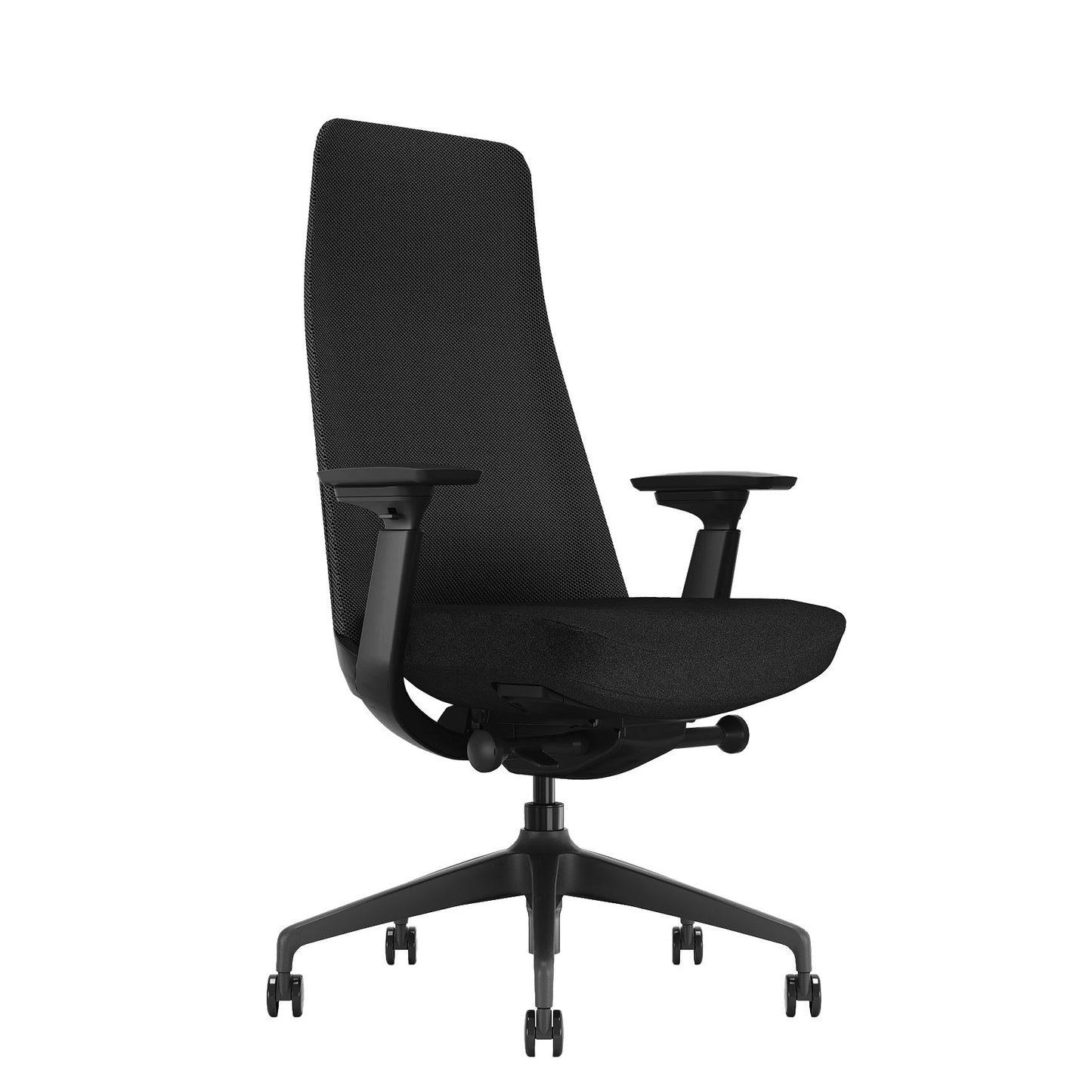 YUCAN Office swinging chair | 4D armrests, synchronous mechanics, optional headrest, black