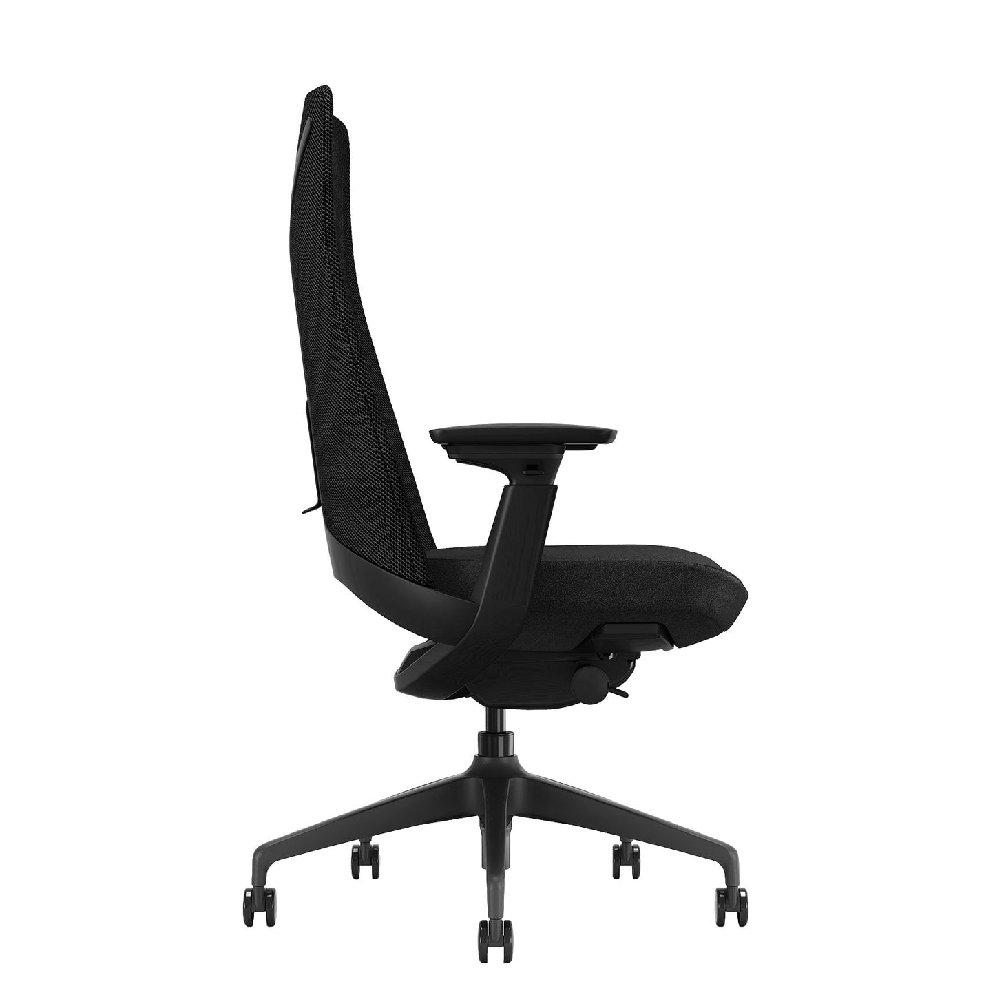 YUCAN Office swinging chair | 4D armrests, synchronous mechanics, optional headrest, black
