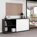 Armoire à portes coulissantes CHOICE | 2 OH, 1600 x 740 mm, anthracite / blanc - 2 Thumbnail Image