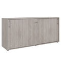 Armadio con ante scorrevoli CHOICE | 2 ripiani superiori, 1600 x 740 mm, rovere nordico grigio - 1 Thumbnail Image