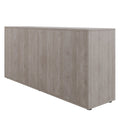 Armadio con ante scorrevoli CHOICE | 2 ripiani superiori, 1600 x 740 mm, rovere nordico grigio - 5 Thumbnail Image