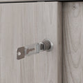 Armadio con ante scorrevoli CHOICE | 2 ripiani superiori, 1600 x 740 mm, rovere nordico grigio - 7 Thumbnail Image