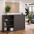 CHOICE sliding door wardrobe | 3 OH, 1600 x 1095 mm, anthracite - 2 Thumbnail Image