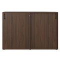 CHOICE sliding door wardrobe | 3 OH, 1600 x 1095 mm, walnut - 3 Thumbnail Image