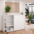 Armoire à portes coulissantes CHOICE | 3 OH, 1600 x 1095 mm, blanc - 2 Thumbnail Image