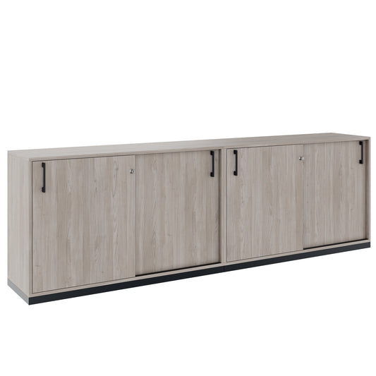 CHOICE Set di armadietti | 2oh, 2400 x 760 mm, grigio di quercia nord