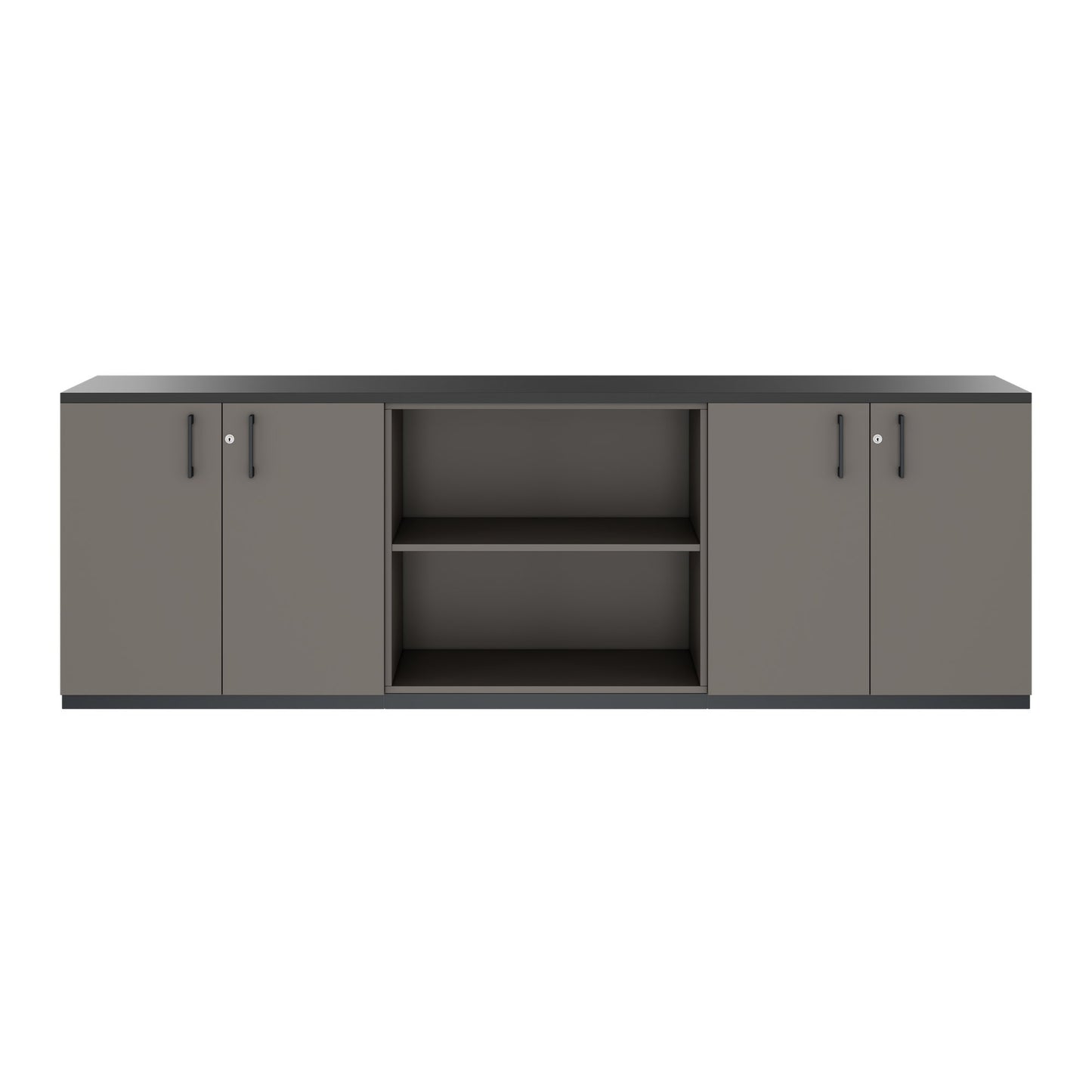 CHOICE Cupboard set | 2OH, 2400 x 785 mm, cubanite gray