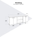 CHOICE Ensemble d’armoires | 2OH, 2400 x 785 mm, chêne nordique gris - 10 Thumbnail Image