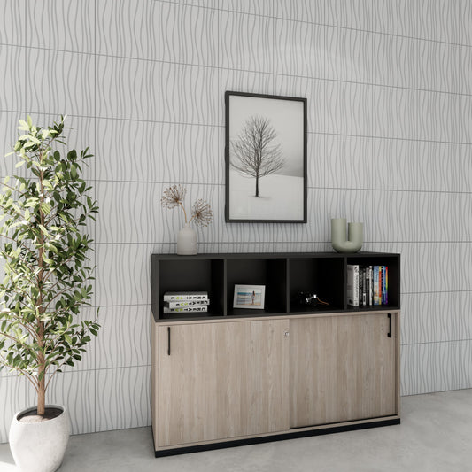 CHOICE Set di armadietti | 3oh, 1600 x 1130 mm, grigio di quercia nord