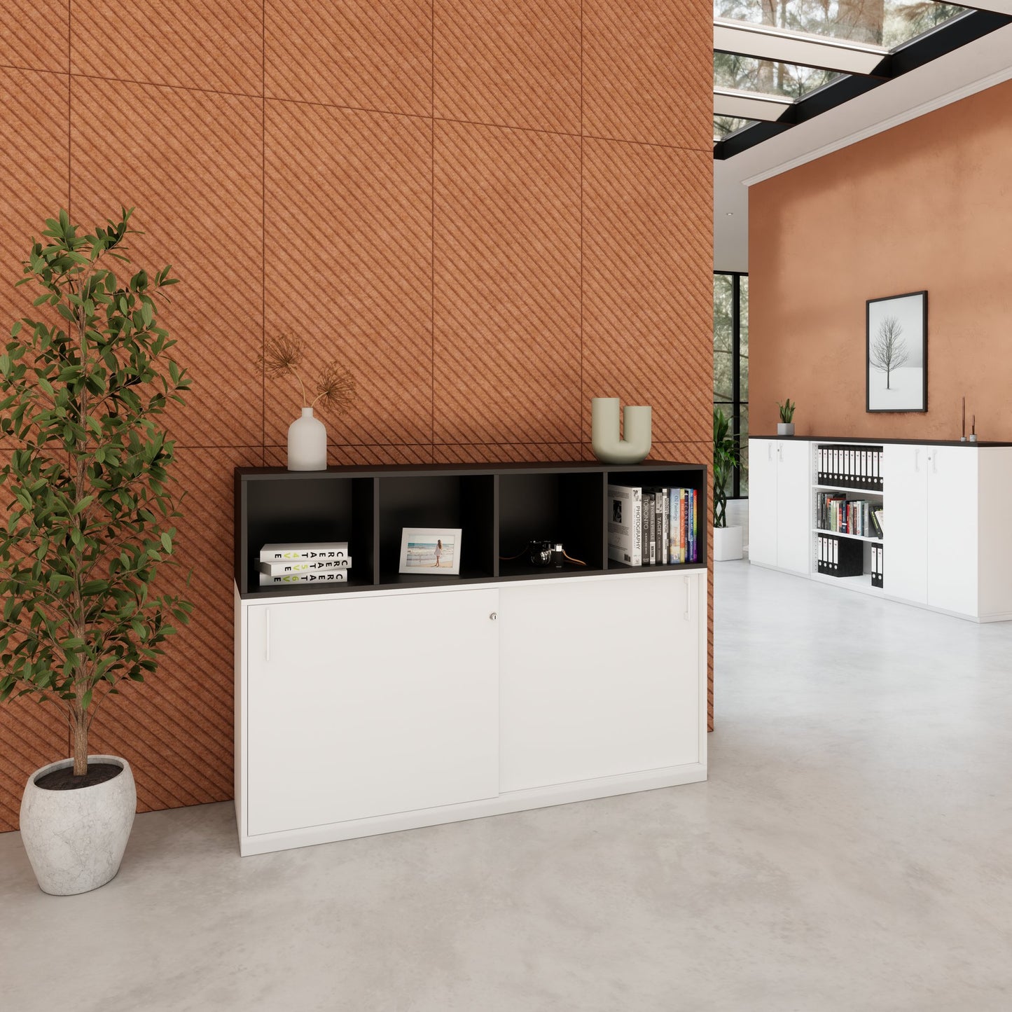 CHOICE Set di armadietti | 3oh, 1600 x 1130 mm, bianco